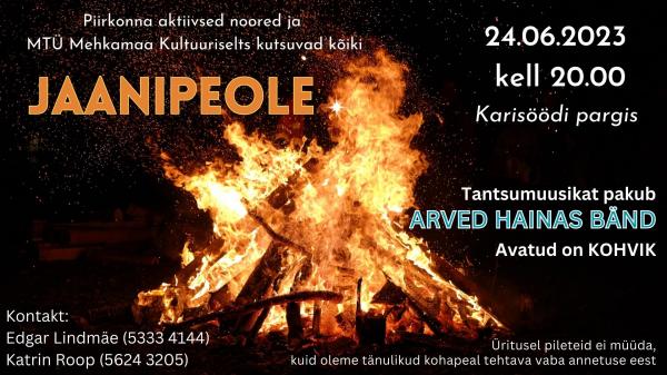 Event Jaanipidu Karisöödi pargis illustratsioon