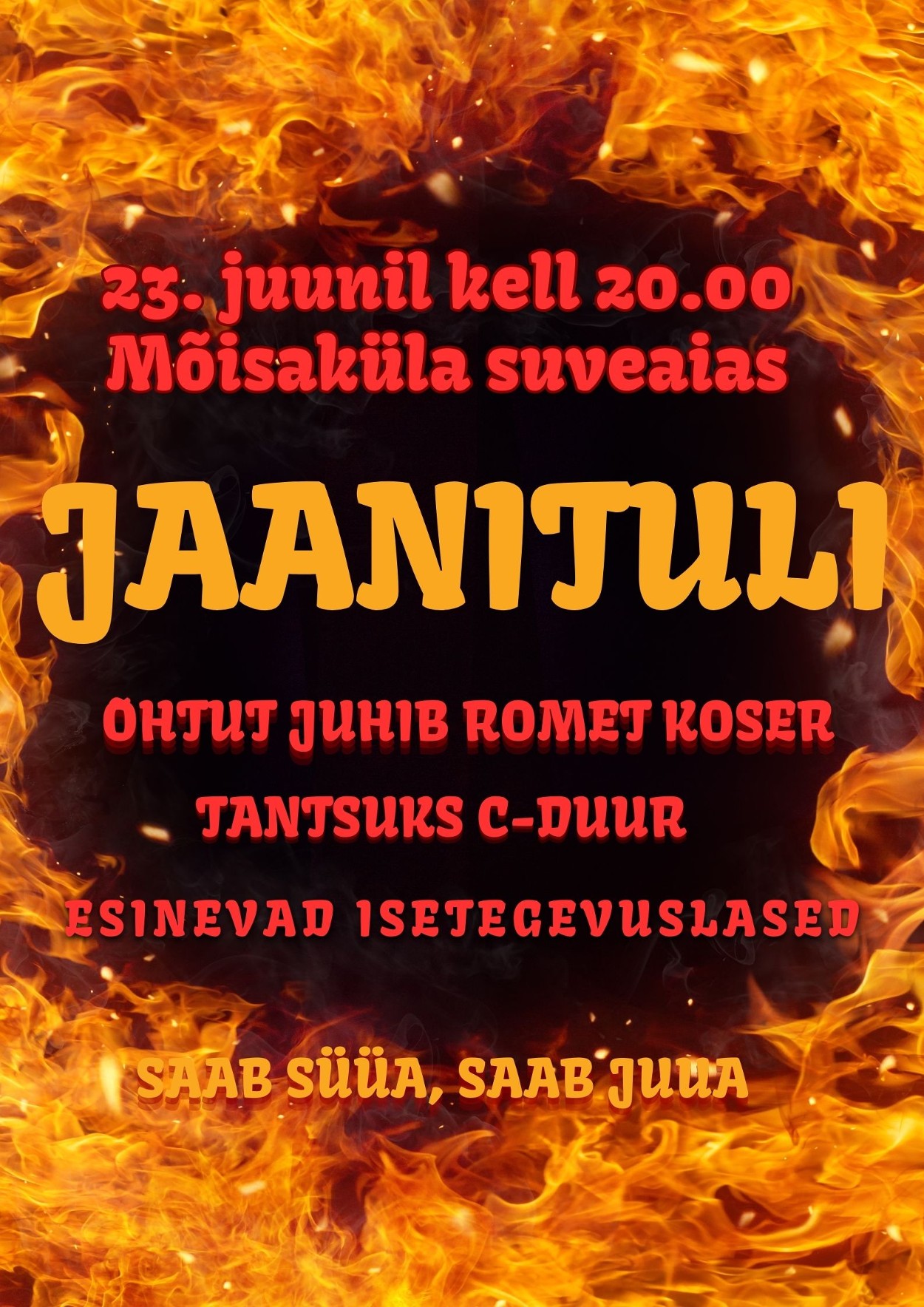 Event Mõisaküla jaanipidu illustratsioon
