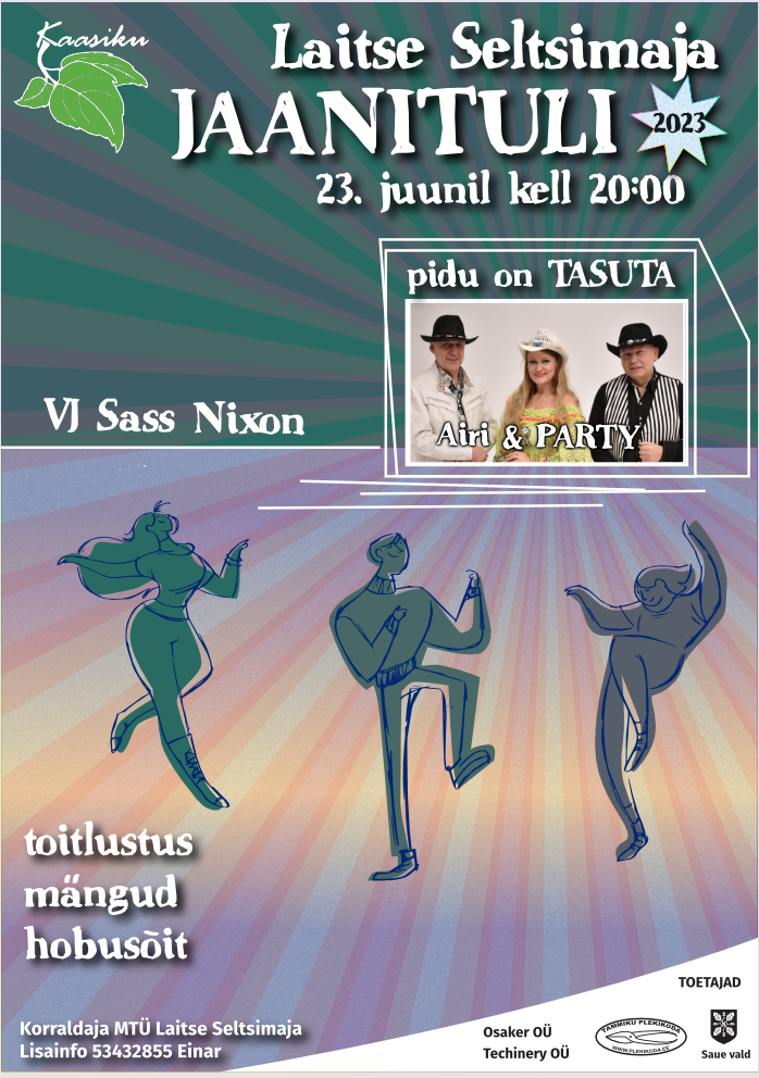 Event Laitse Seltsimaja jaanituli 2023 illustratsioon