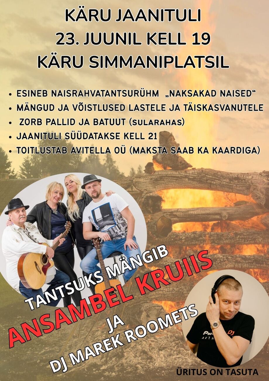 Event Käru jaanituli 2025 illustratsioon