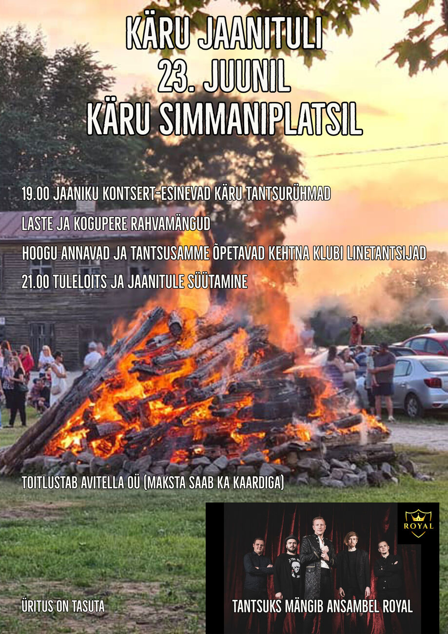 Event KÄRU JAANITULI ansambliga Royal illustratsioon