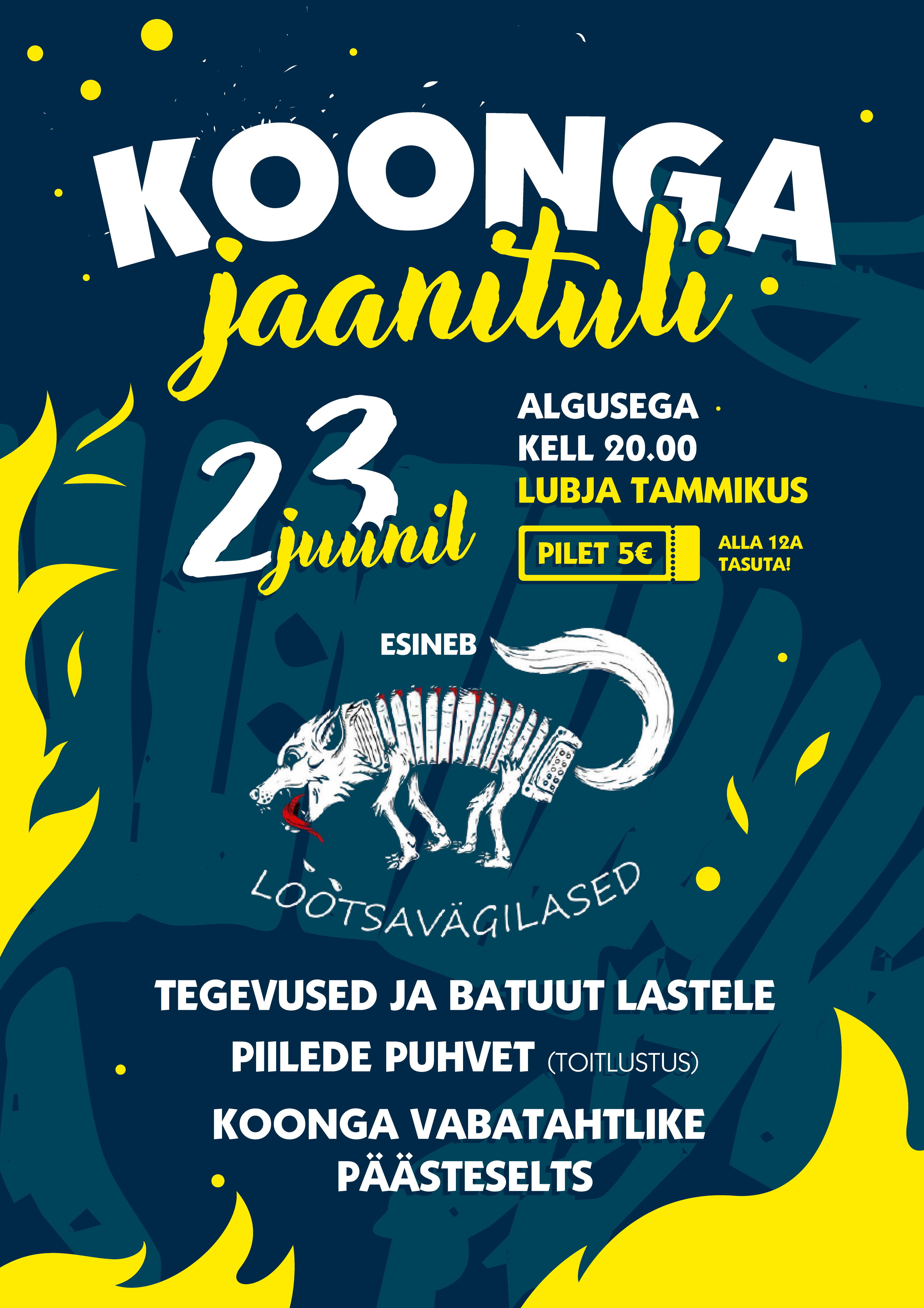 Event Koonga jaanituli illustratsioon
