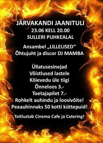 Event Järvakandi jaanituli Sulleri puhkeala illustratsioon