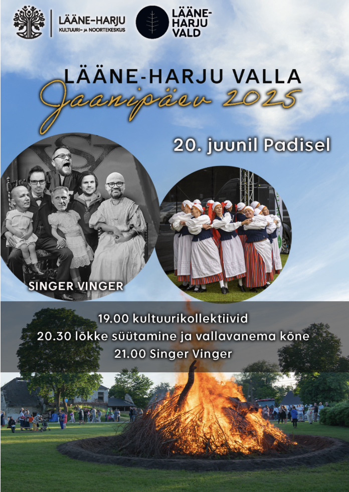 Event Lääne-Harju valla jaanipäev 2025 Padisel illustratsioon