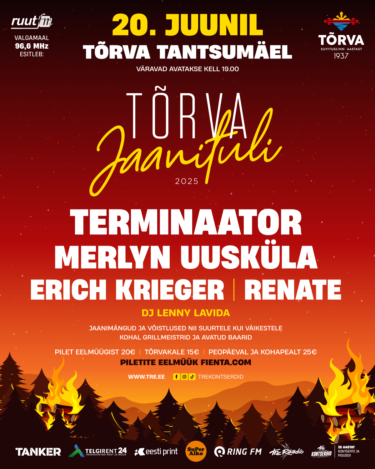 Event Tõrva Jaanituli 2025 illustratsioon