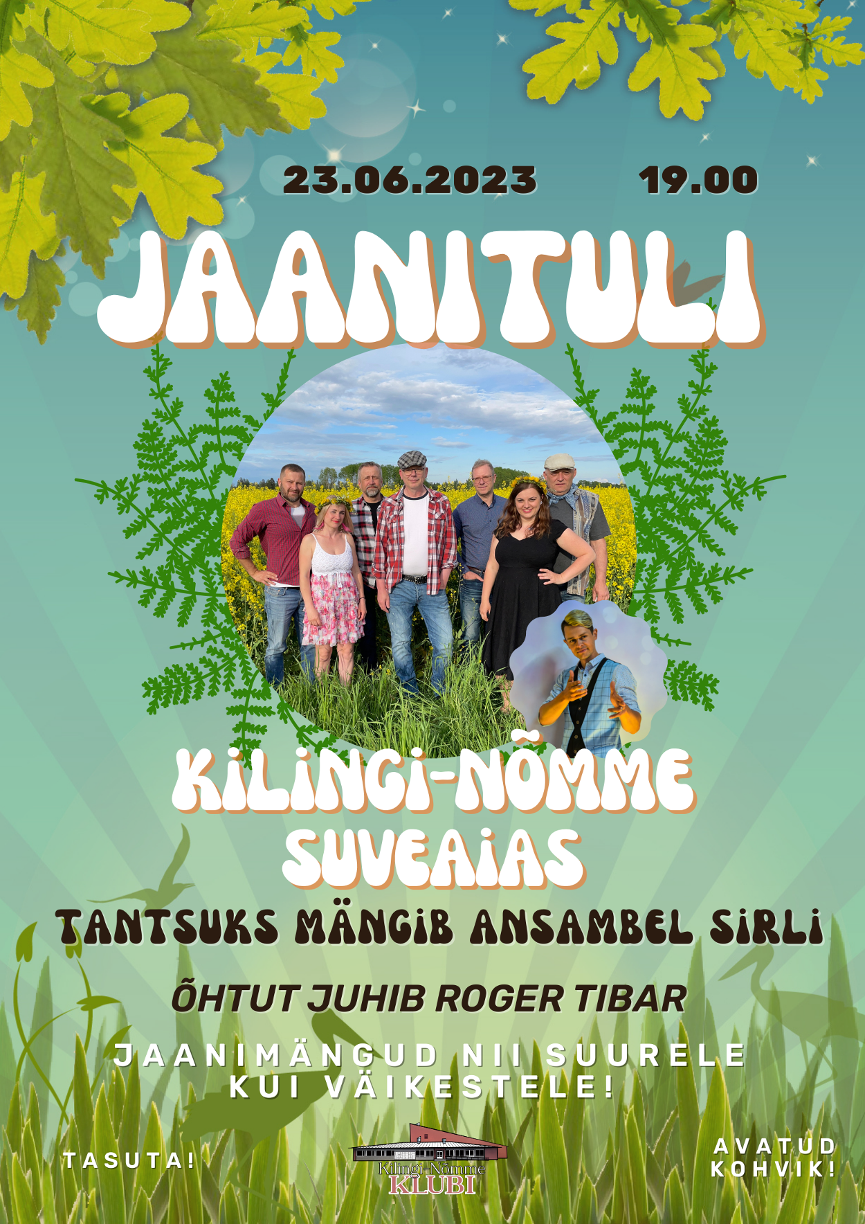 Event Jaanituli suveaias illustratsioon