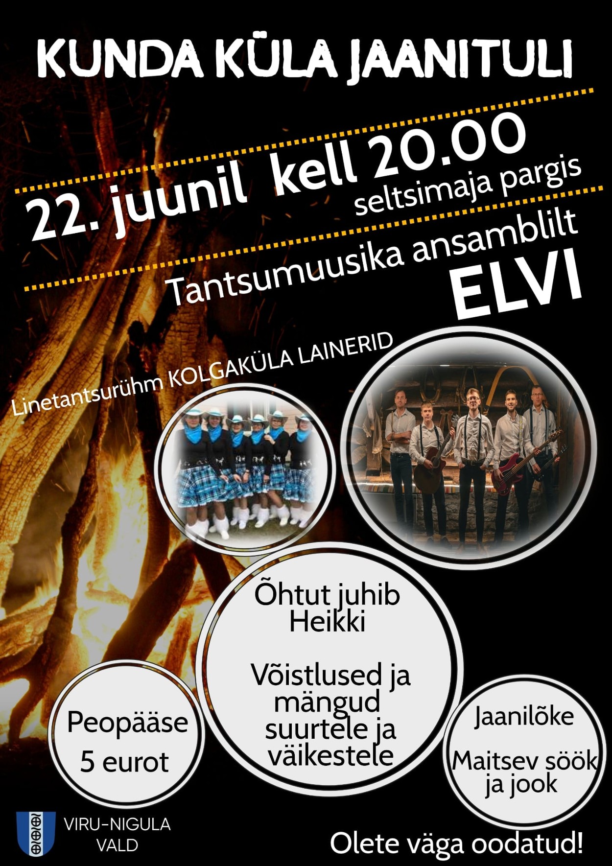 Event Kunda küla jaanituli illustratsioon