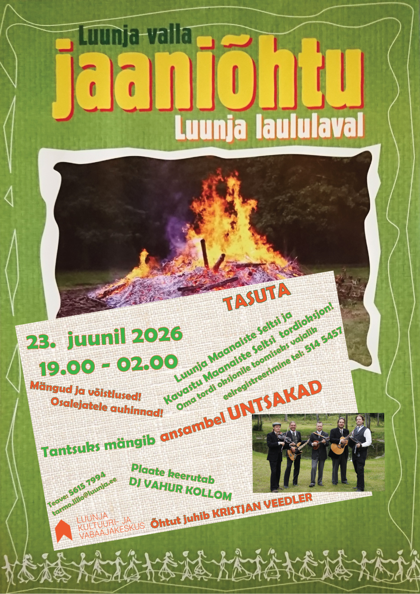 Event Jaaniõhtu toimub Luunja Laululaval illustratsioon