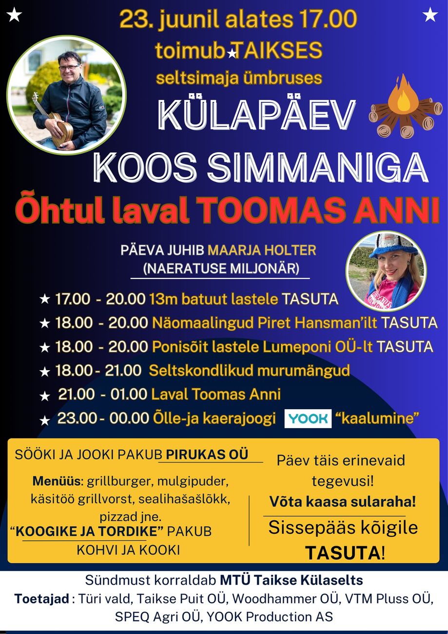 Event Taikse külapäev koos simmaniga illustratsioon