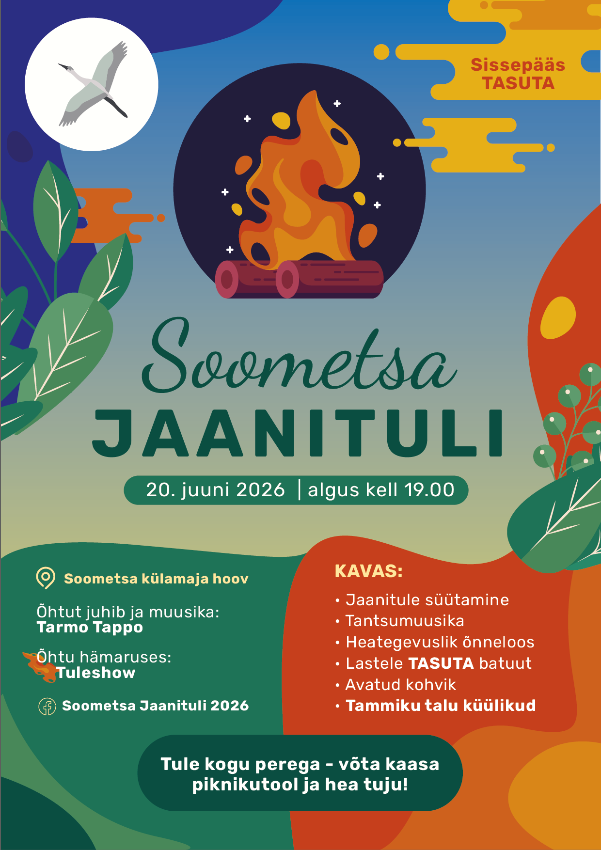 Event Soometsa Jaanituli 2026 illustratsioon