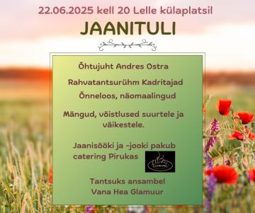 Event Lelle jaanituli illustratsioon