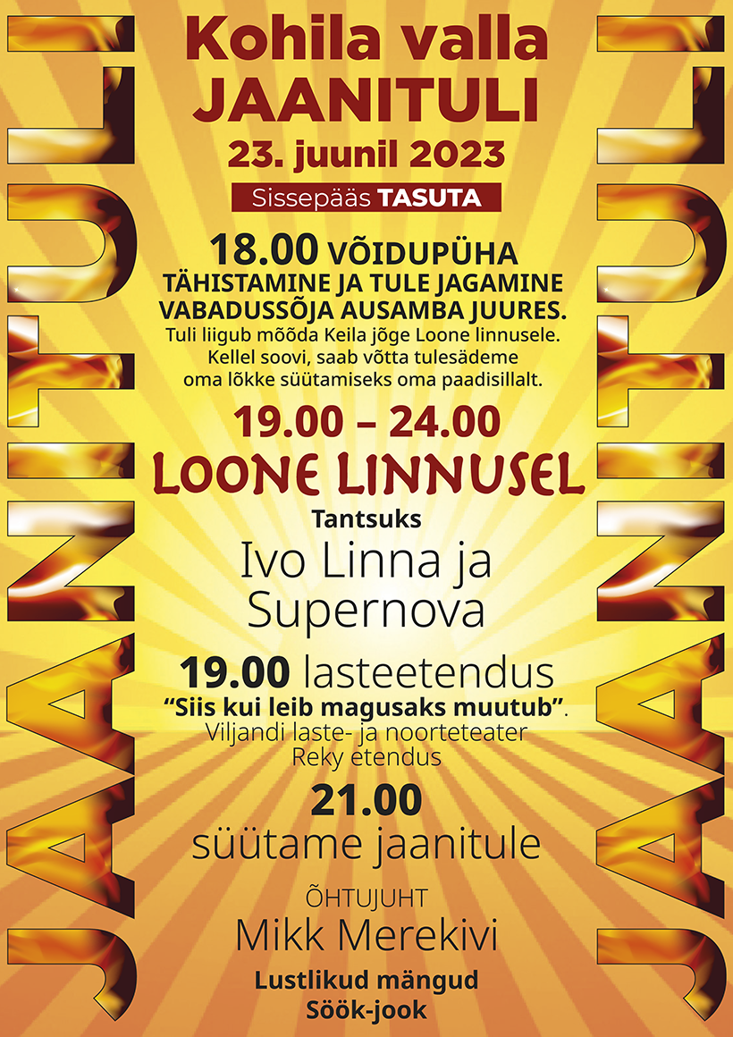 Event Kohila valla jaanituli illustratsioon