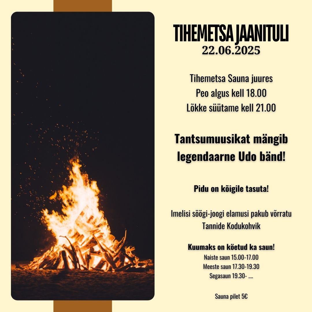 Event Tihemetsa jaanituli illustratsioon