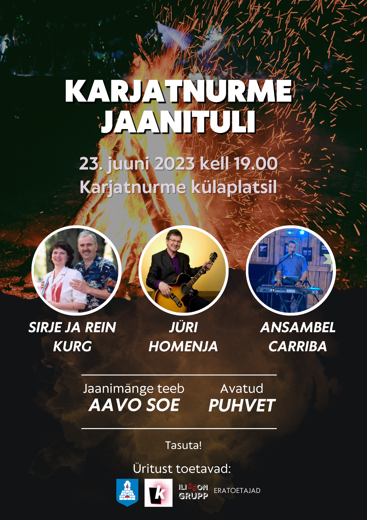 Event Karjatnurme jaanituli illustratsioon