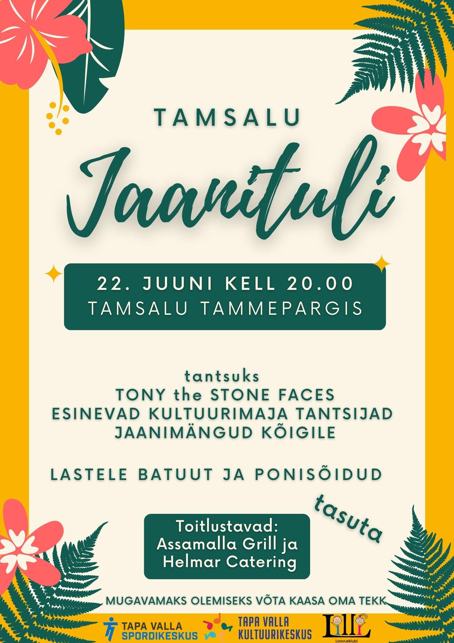Event Tamsalu jaanituli illustratsioon