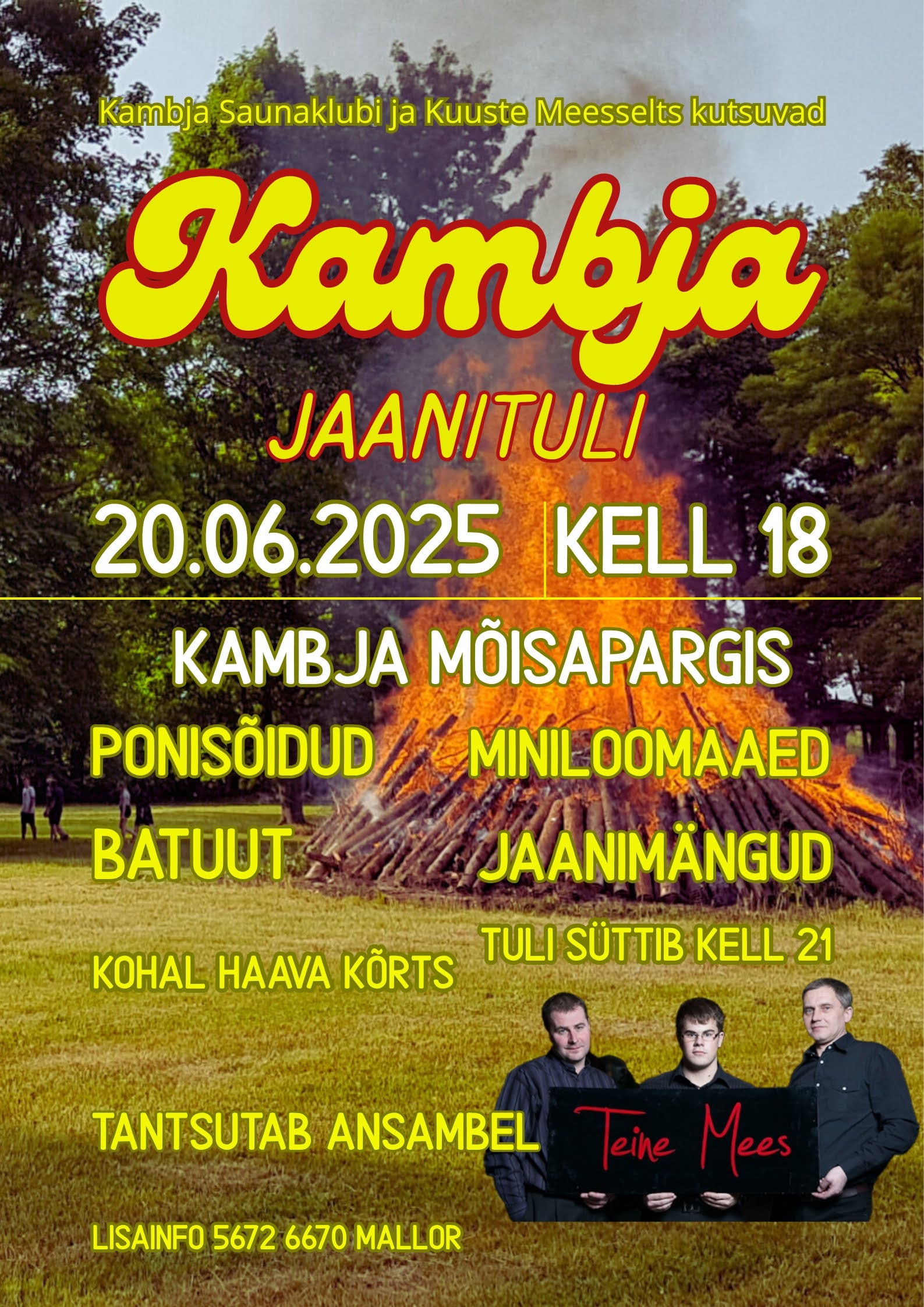 Event Kambja jaanituli illustratsioon