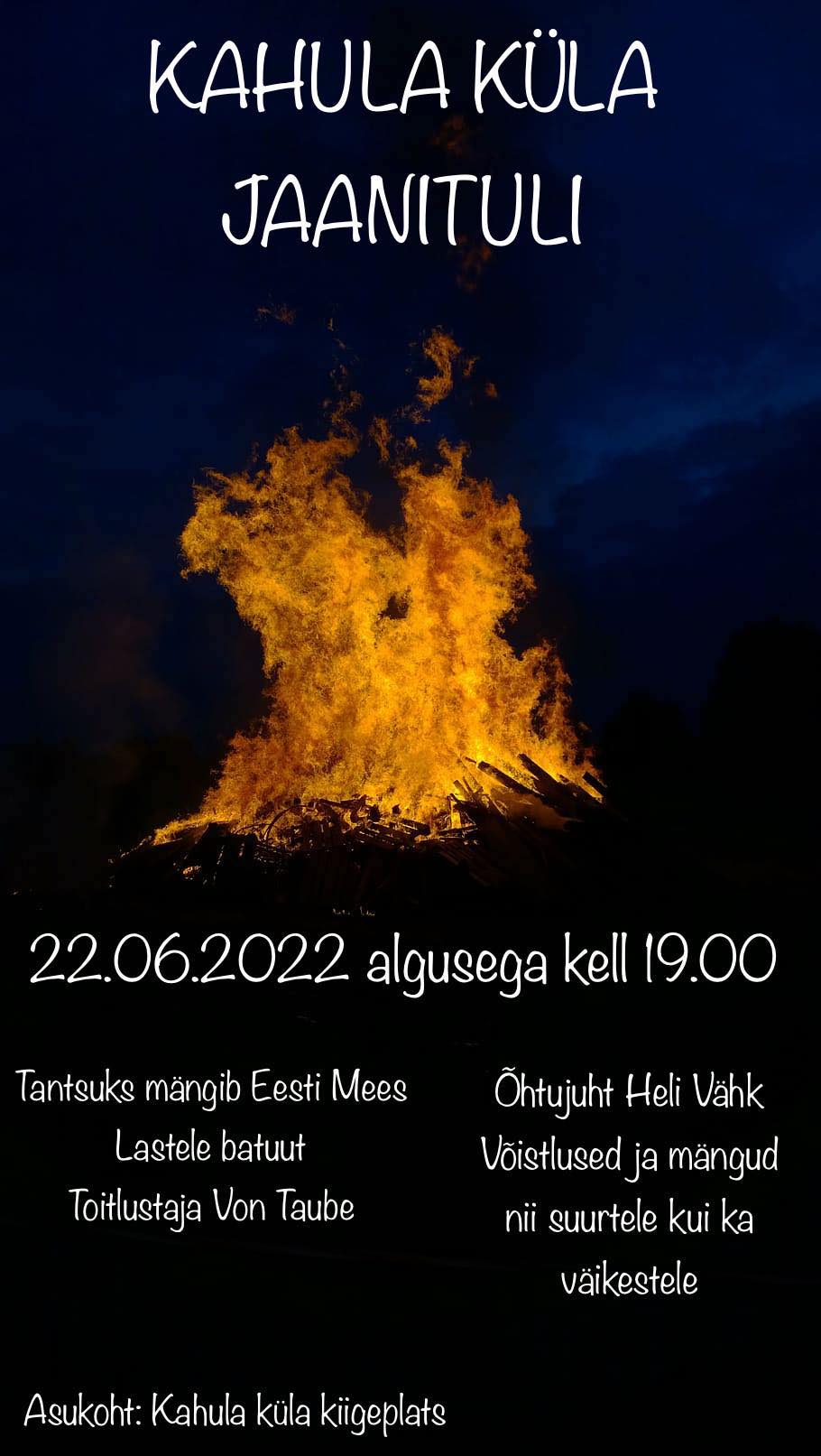 Event Kahula küla jaanipäev illustratsioon